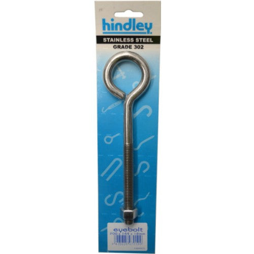 Hindley Eye Bolt Stainless Steel 12mm x 200mm Carded