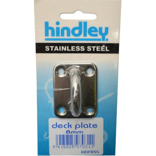 Hindley Deck Plate Stainless Steel 8mm Carded