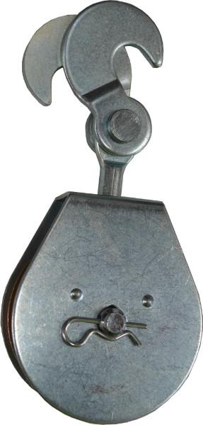 Xcel Pulley Block Steel Body Galvanised with Swivel Hook 75mm