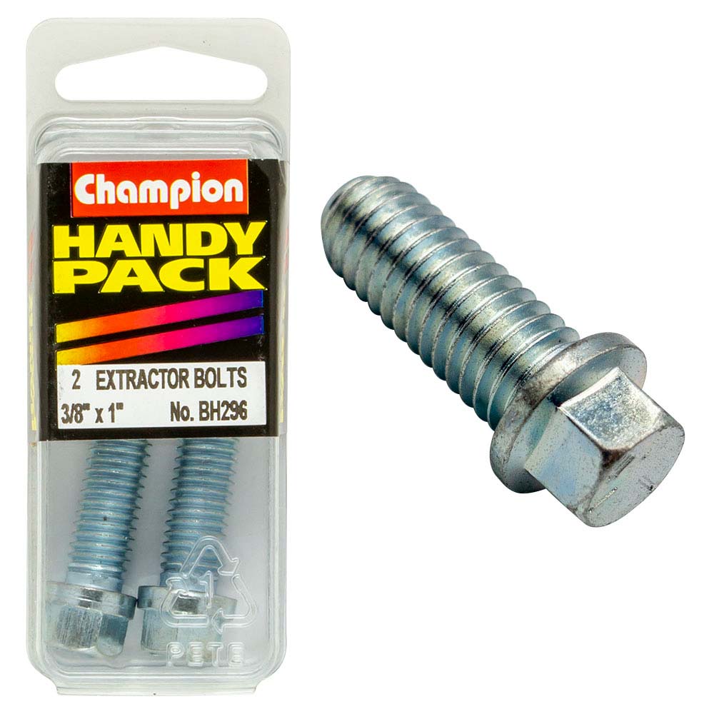 Champion 3/8in X 1in Unc Manifold Stud & Nut Set of 2