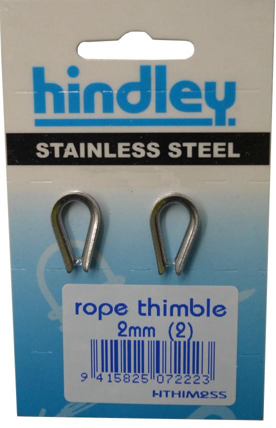 Hindley Rope Thimble Stainless Steel 2-pce 2mm Carded