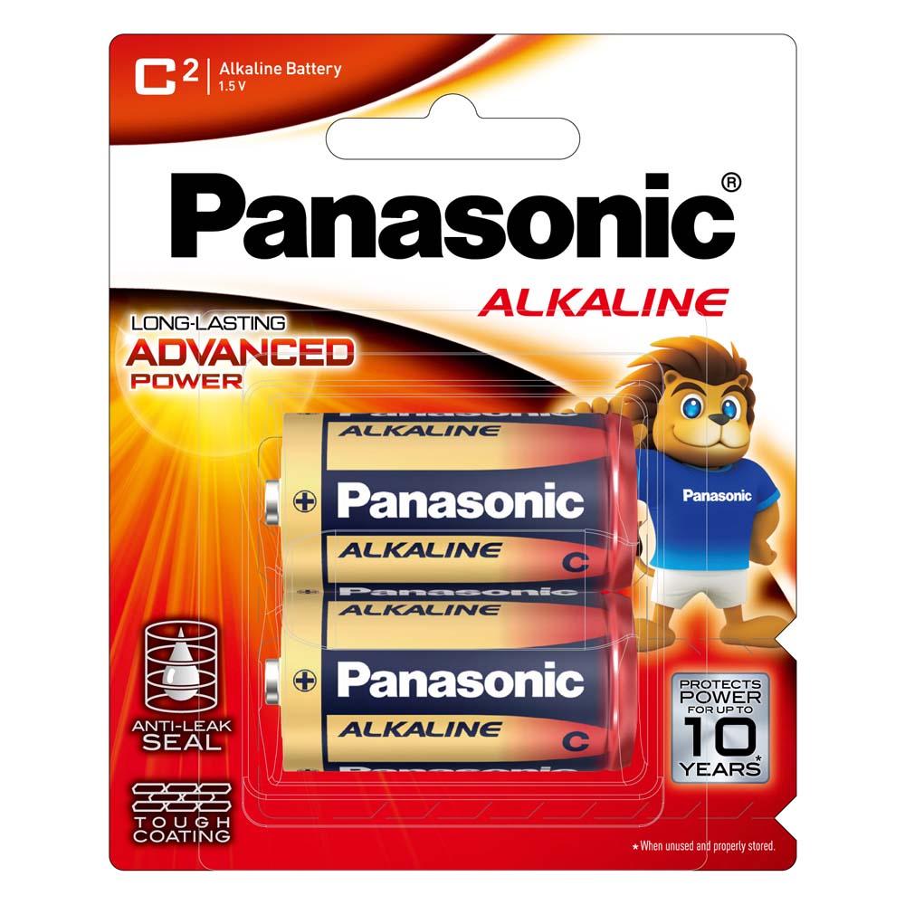 Panasonic C Battery Alkaline 2Pk