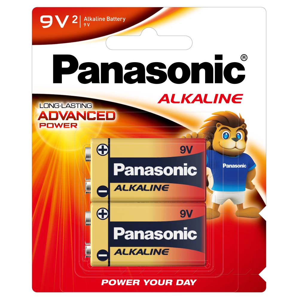 Panasonic 9V Battery Alkaline 2Pk