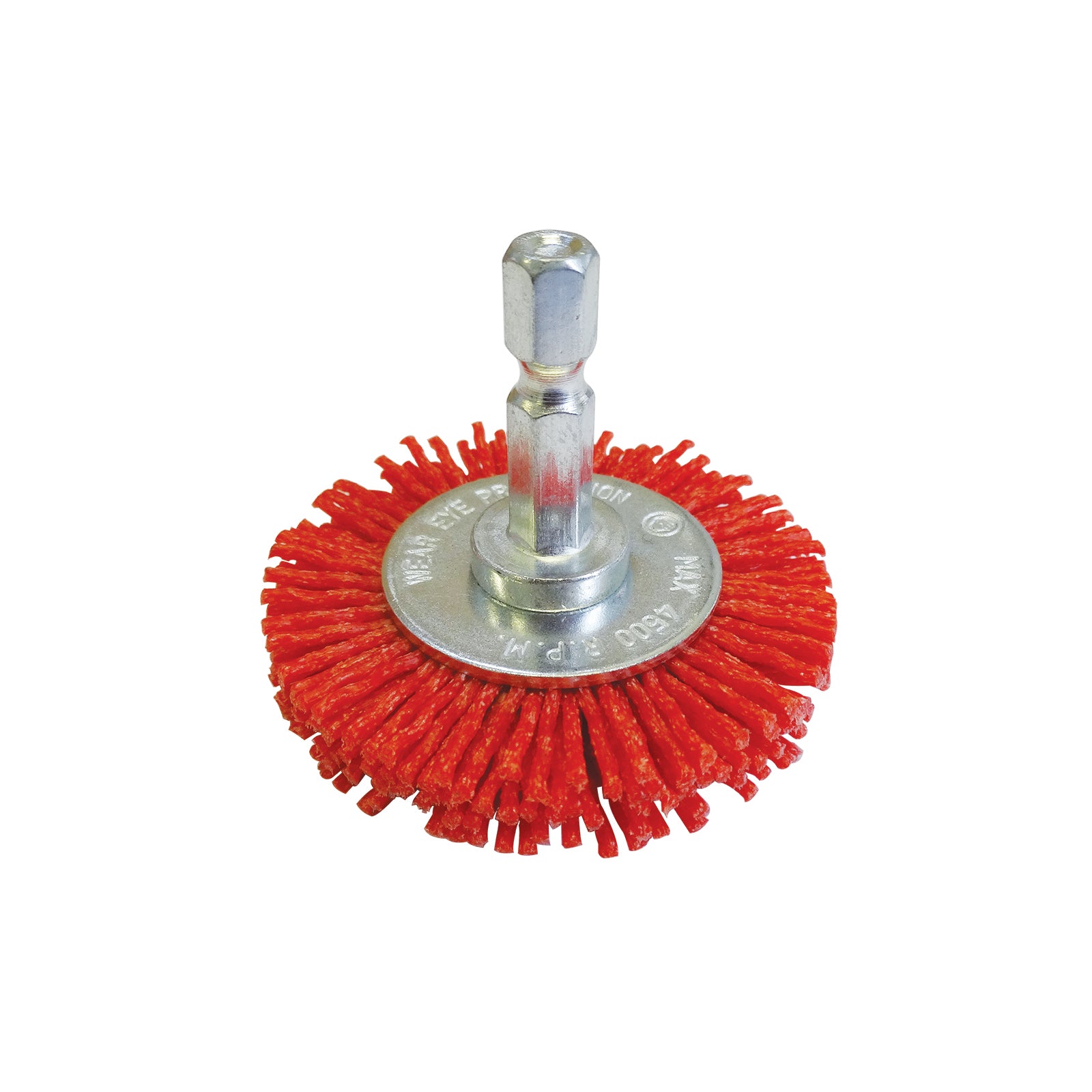 Josco Brush Wheel 50 80G 6.3 Hex Spindle Red Abrasive