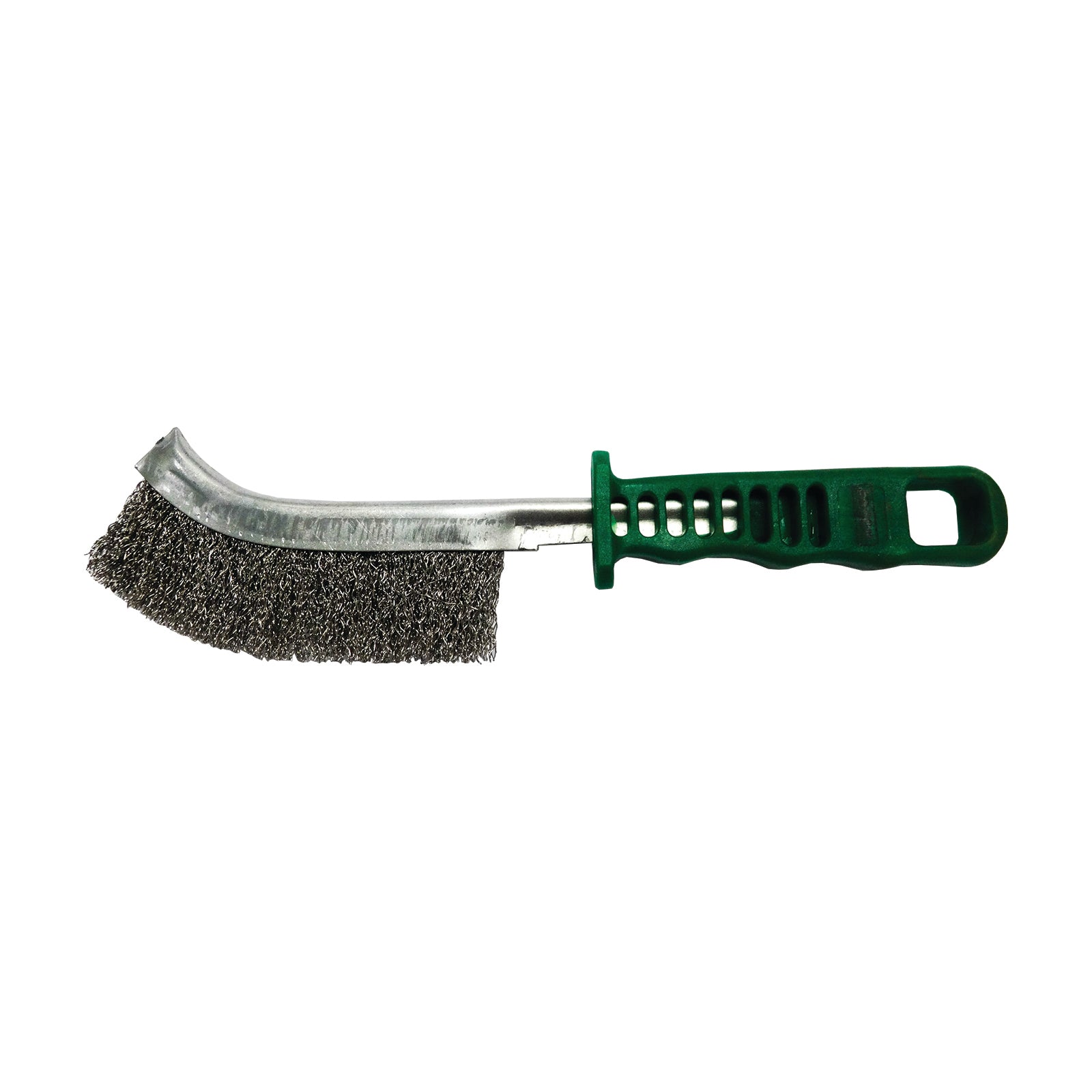 Josco Brush Hand Cr Stainless Green Plastic Handle