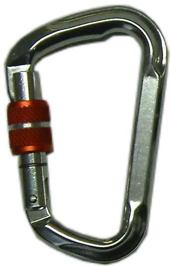 Xcel Karabiner D Type Aluminium with Screw Lock 112mm x 11mm