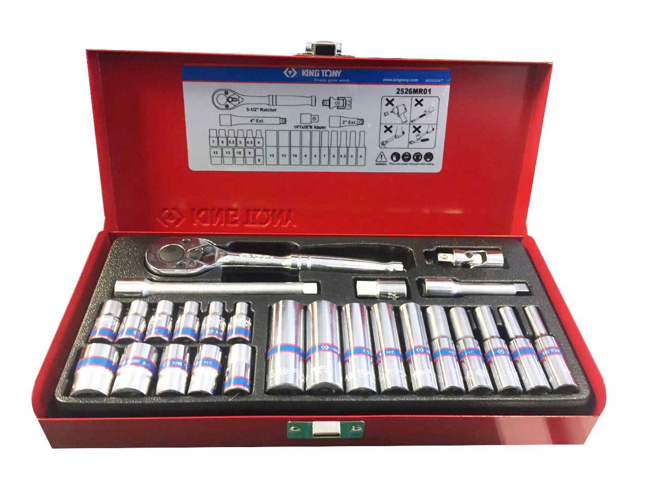 King Tony 26Pc 1/4 Dr Metric Socket Set