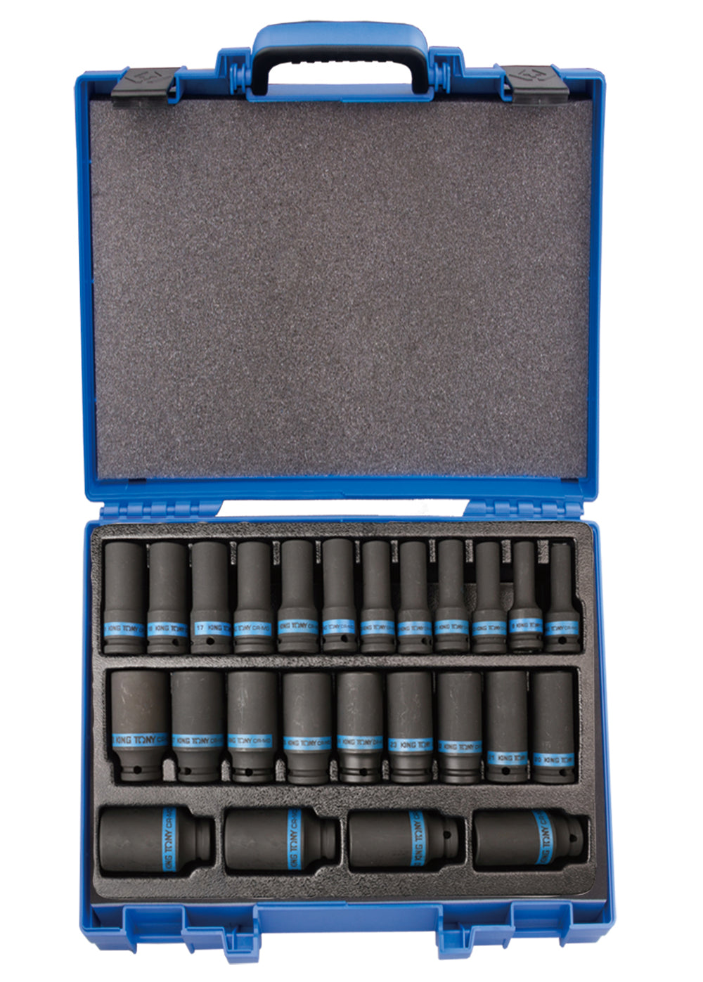 King Tony 25 Pce 1/2 indr Impact Deep Socket Set With Case