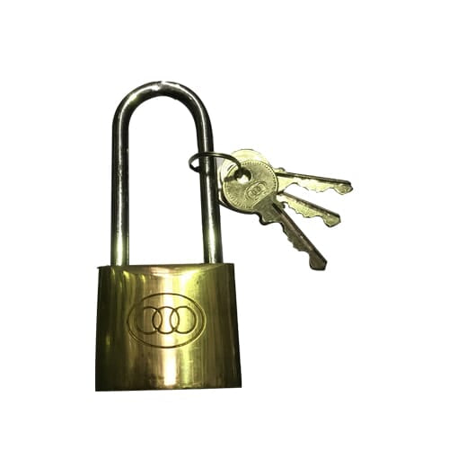 Tri-Circle L265 Brass Padlock Long Shackle 50mm Boxed