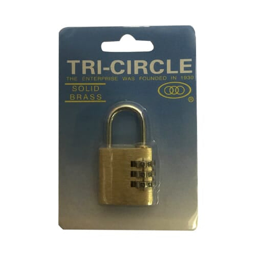 Tri-Circle KD-T1030 Combination Padlock 30mm 1 per Card