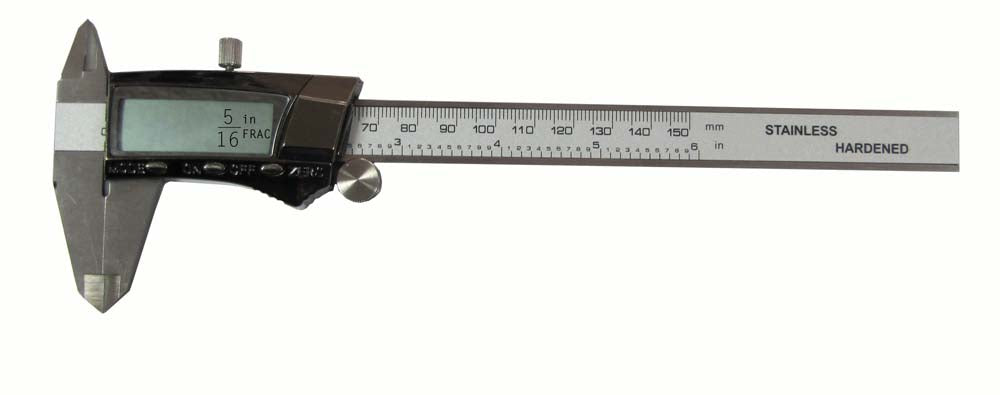 Vertex 150mm Met/Imp/Fract 3 Scale Elect Vernier