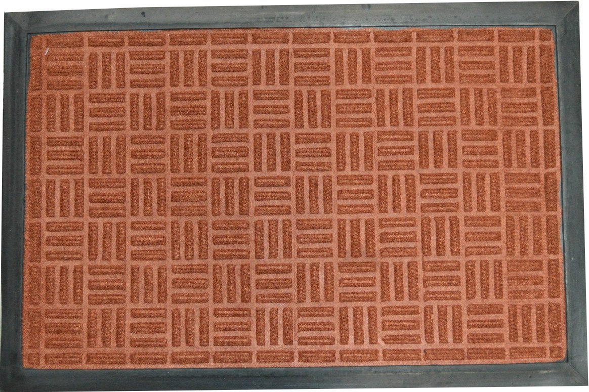 Xcel Door Mat - Rubber & Polyprop Brown 600mm x 400mm