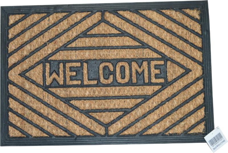 Xcel Door Mat - Rubber & Coir Welcome 600mm x 400mm