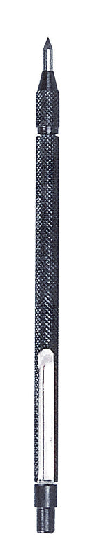 A chrome-coated, tungsten carbide tip scribe tool with a pen-like shape, 6 inches in length.
