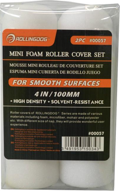 Rolling Dog Mini Paint Roller Foam Sleeves 2pce 100mm