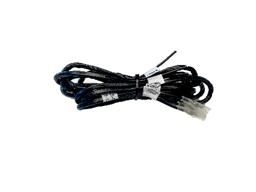 A black loom cable with a siren trigger, siren 12v, and bonnet wire, labeled with 'MSP60LOOM'.