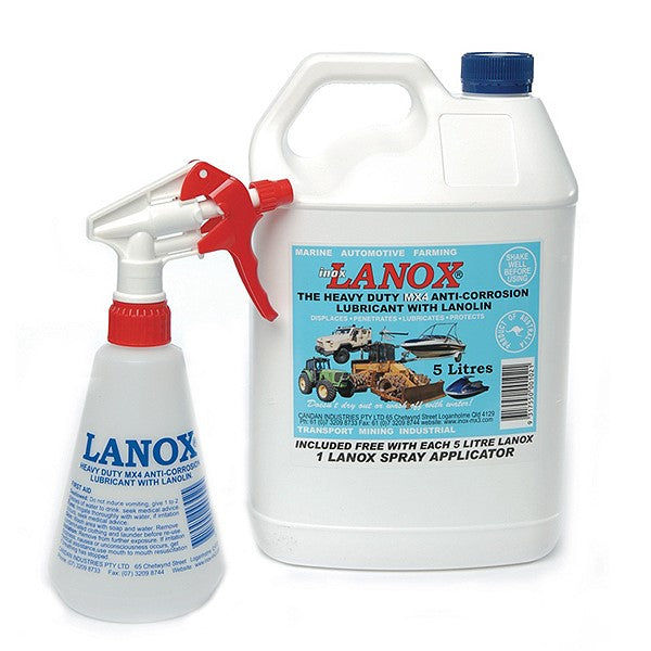 inox MX4 Lanox Lanolin Lubricant with Applicator Bottle 5L