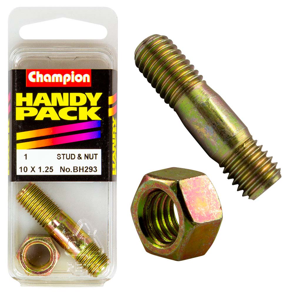 Champion M10 X 1.25 X 43 Manifold Stud & Nut Set of 1