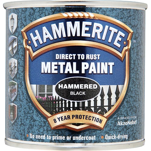 Hammerite Hammered 250ml Black