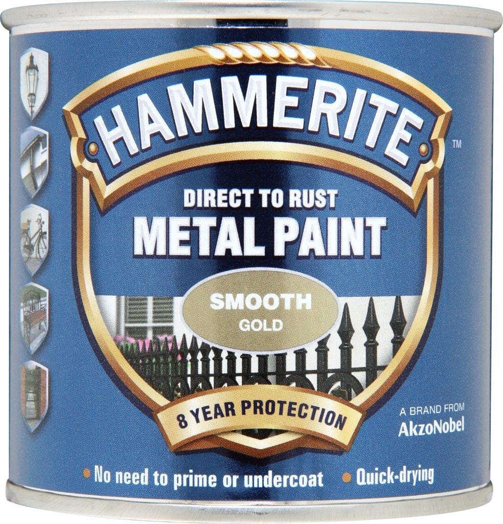 Hammerite Smooth 250ml Gold