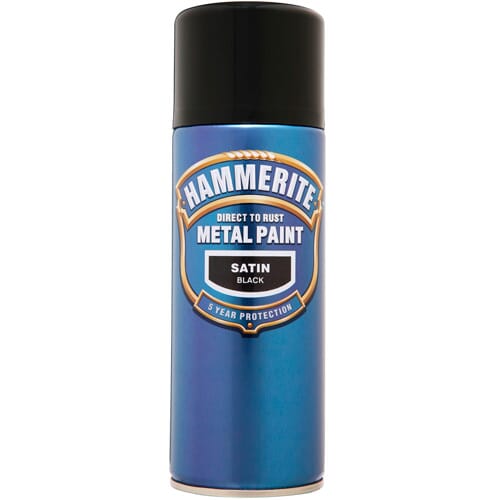 Hammerite Satin 400ml Aerosol Black