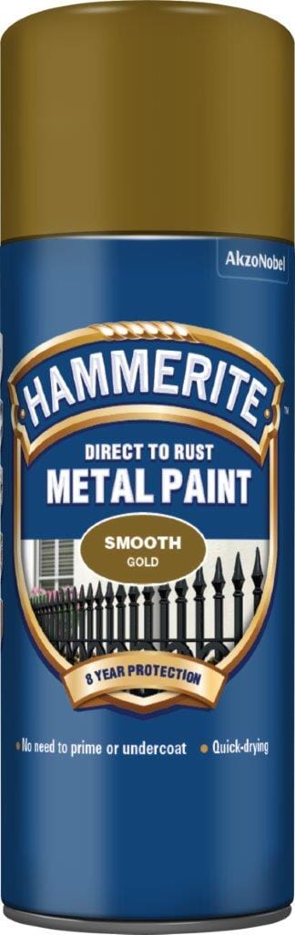 Hammerite Smooth 400ml Aerosol Gold