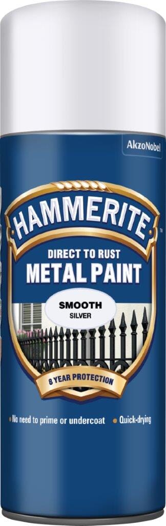 Hammerite Smooth 400ml Aerosol Silver