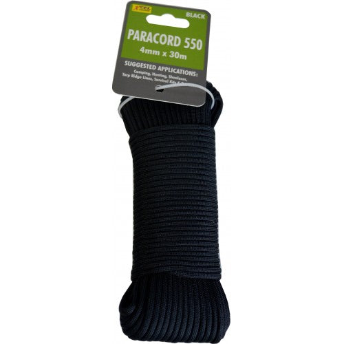 Xcel Paracord 550 - 4mm x 30m Hank Black