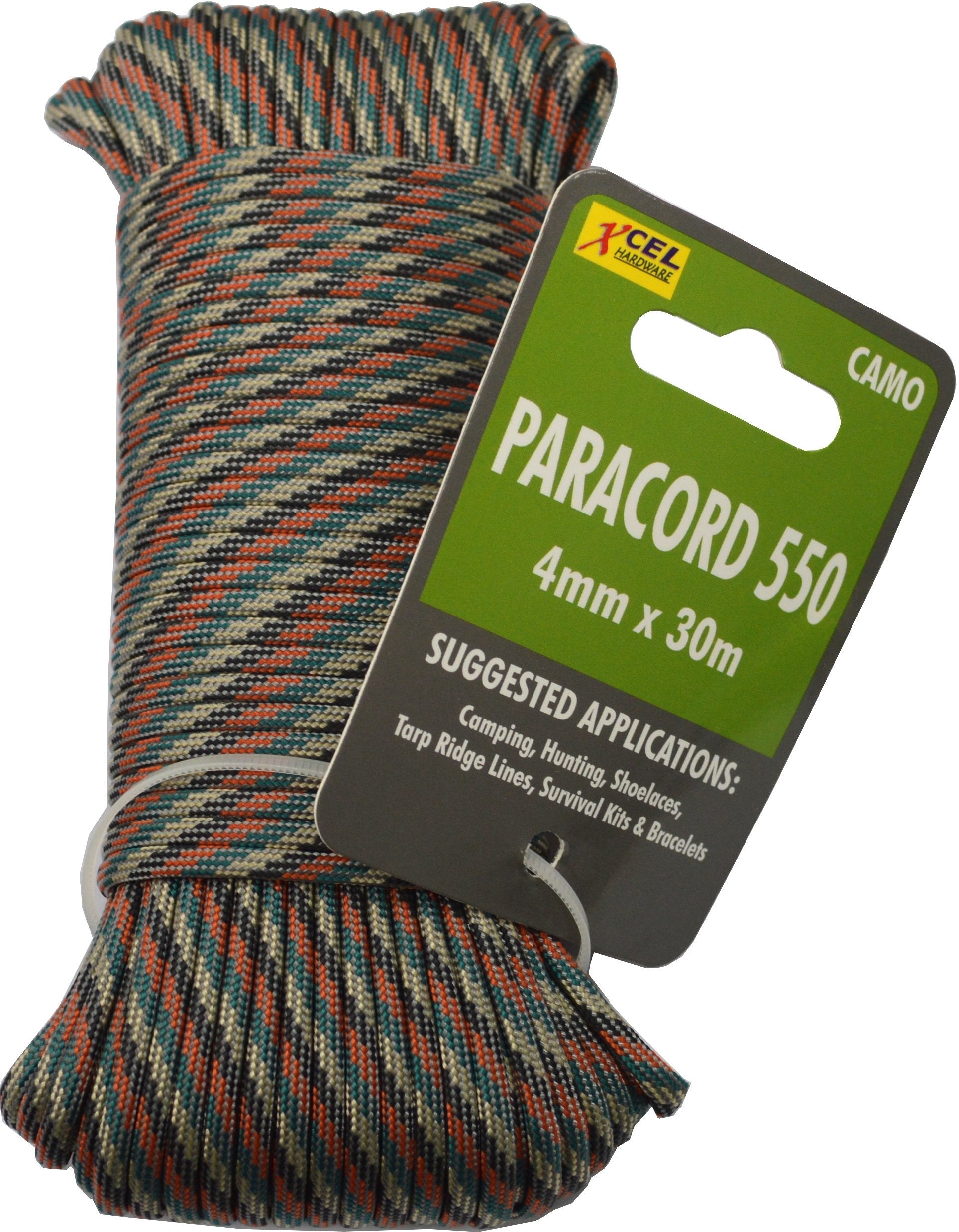 Xcel Paracord 550 - 4mm x 30m Hank Camo