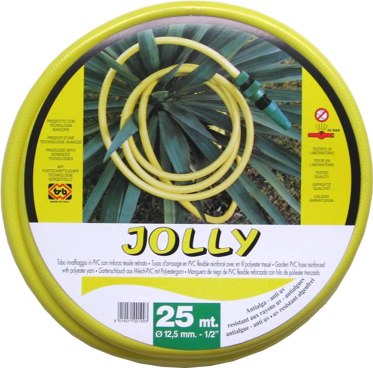 Adflex Plastic Garden Hose 12mm x 25m Jolly