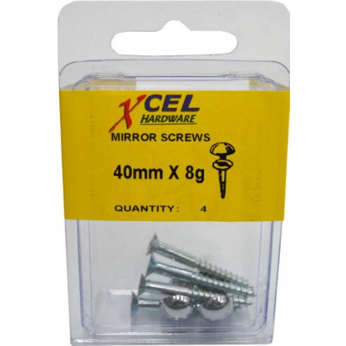 Prepax Mirror Screws CP 4-pce 32mm x 8