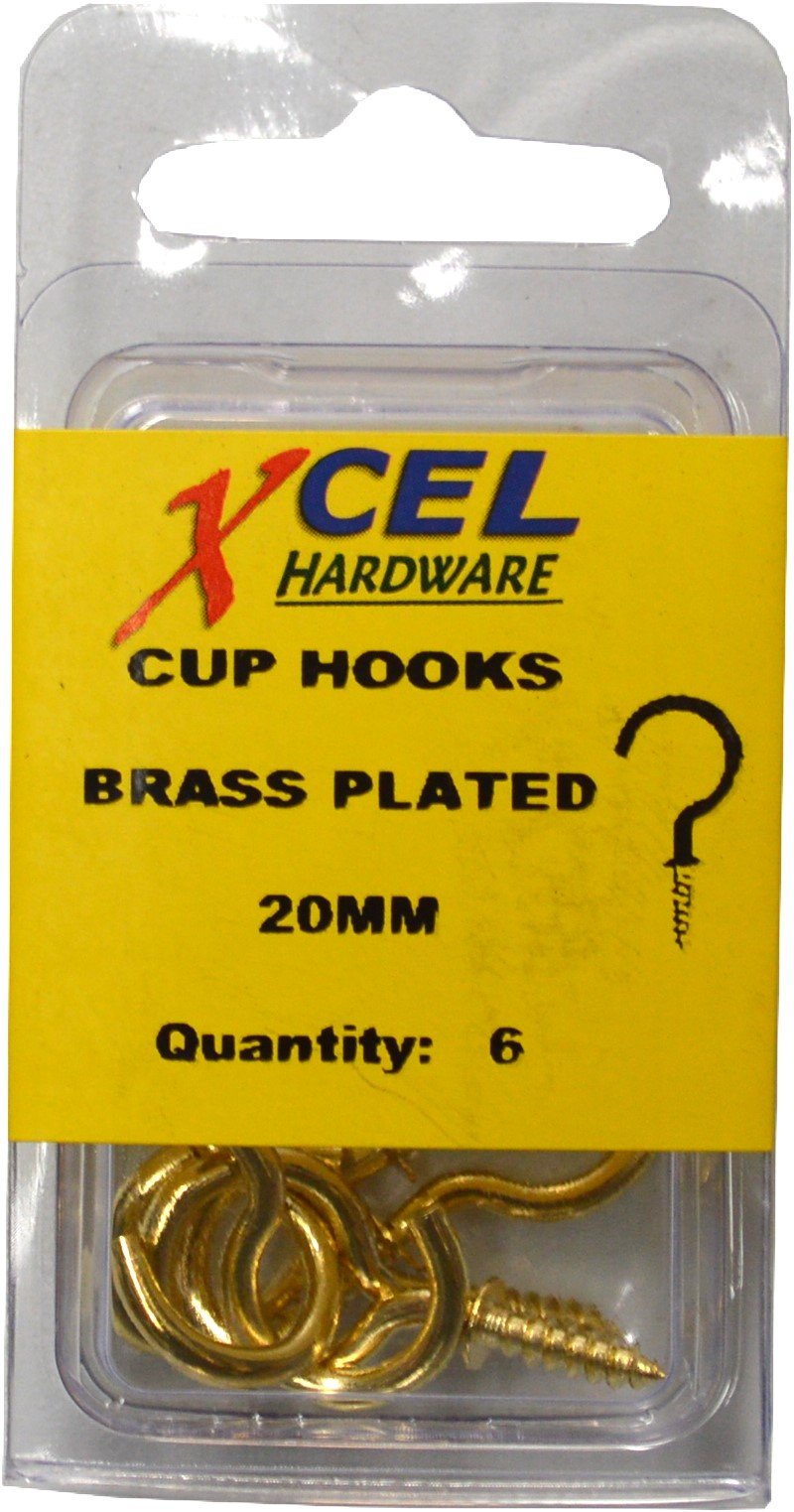 Prepax Cup Hooks - Round BP 6-pce 20mm