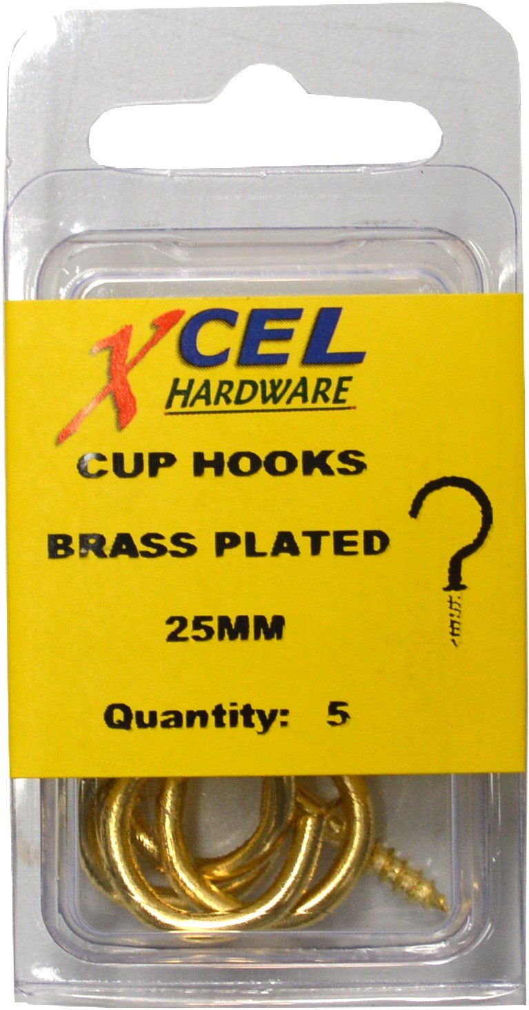 Prepax Cup Hooks - Round BP 5-pce 25mm