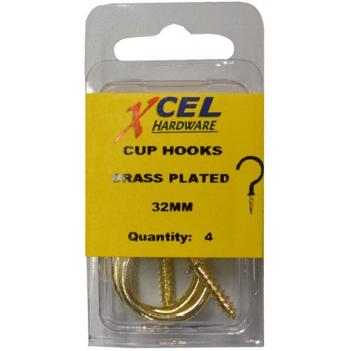 Prepax Cup Hooks - Round BP 4-pce 32mm