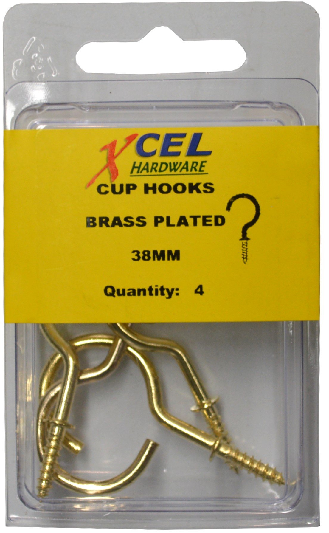 Prepax Cup Hooks - Round BP 4-pce 38mm