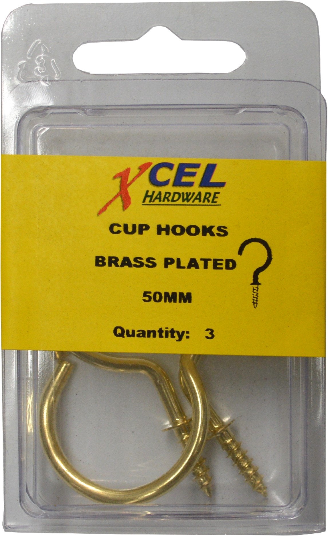 Prepax Cup Hooks - Round BP 3-pce 50mm