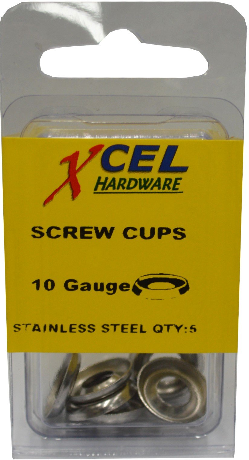 Prepax Screw Cups - Stainless Steel 5-pce 10g