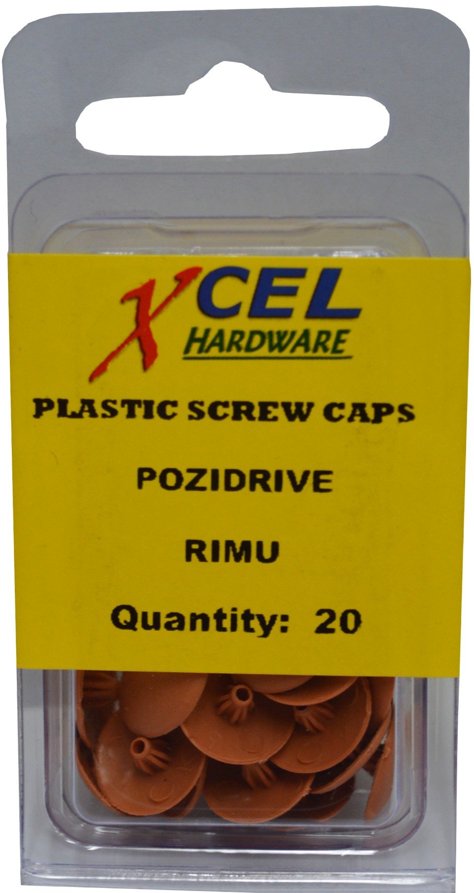 Prepax Plastic Screw Caps - Pozi 20-pce Rimu