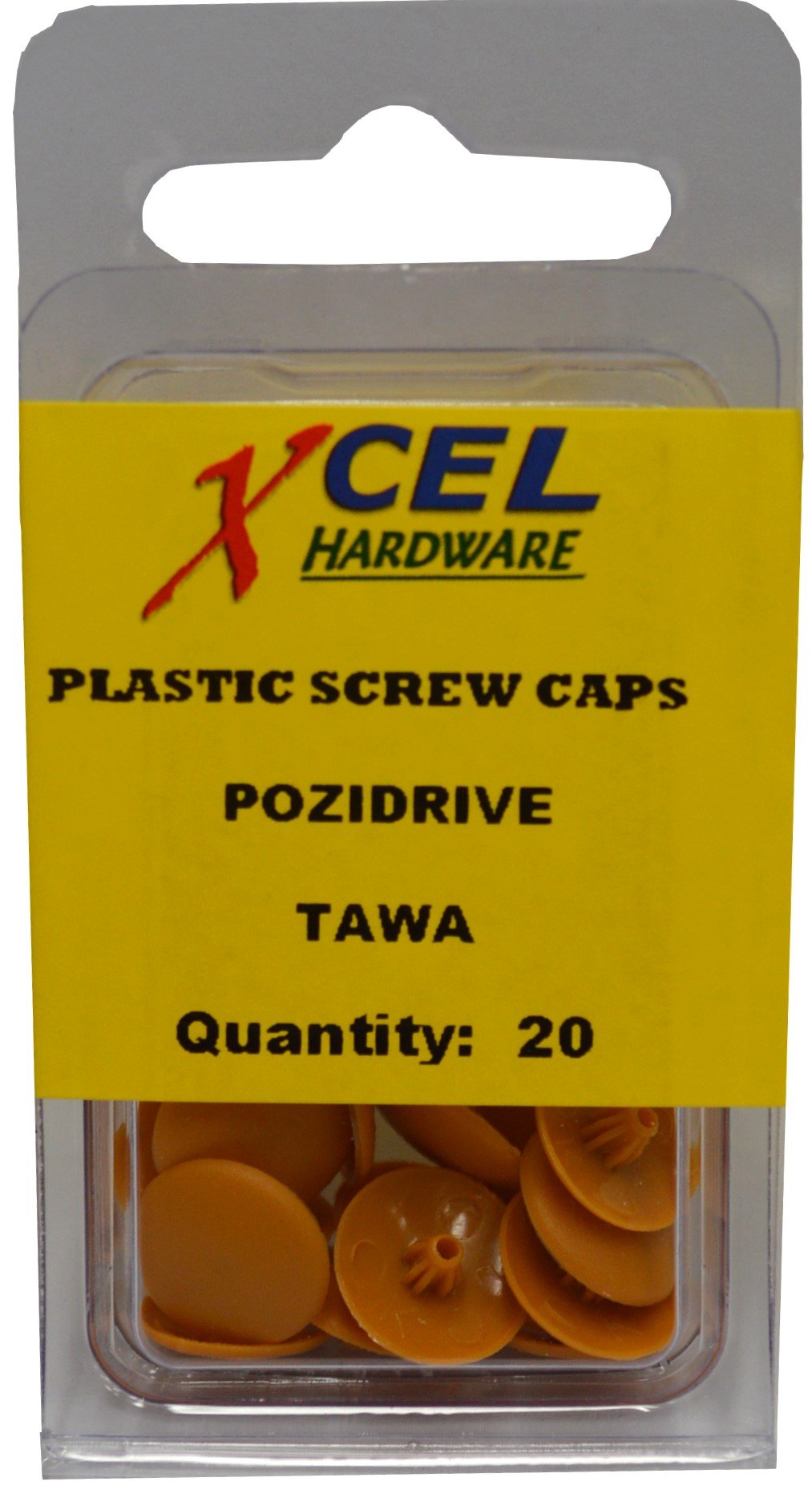 Prepax Plastic Screw Caps - Pozi 20-pce Tawa