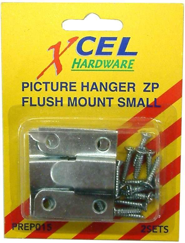 Xcel Picture Hanger Flush Mount - Plain 2-Sets Carded