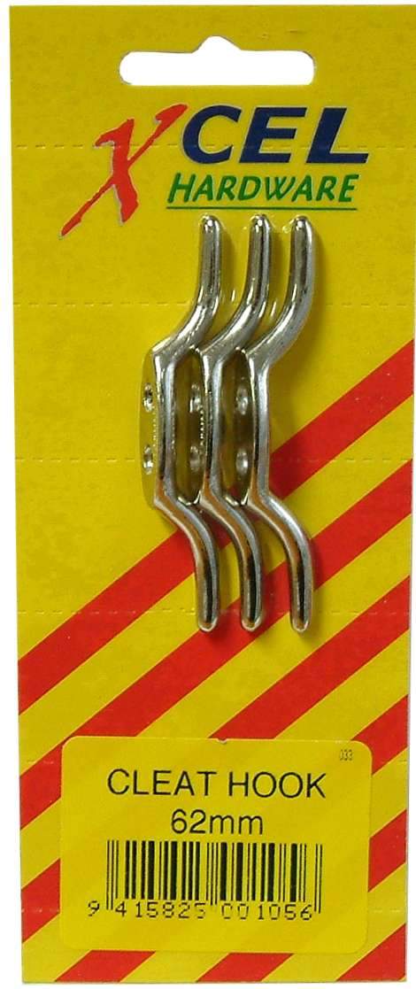 Xcel Cleat Hooks 3-pce 60mm Carded