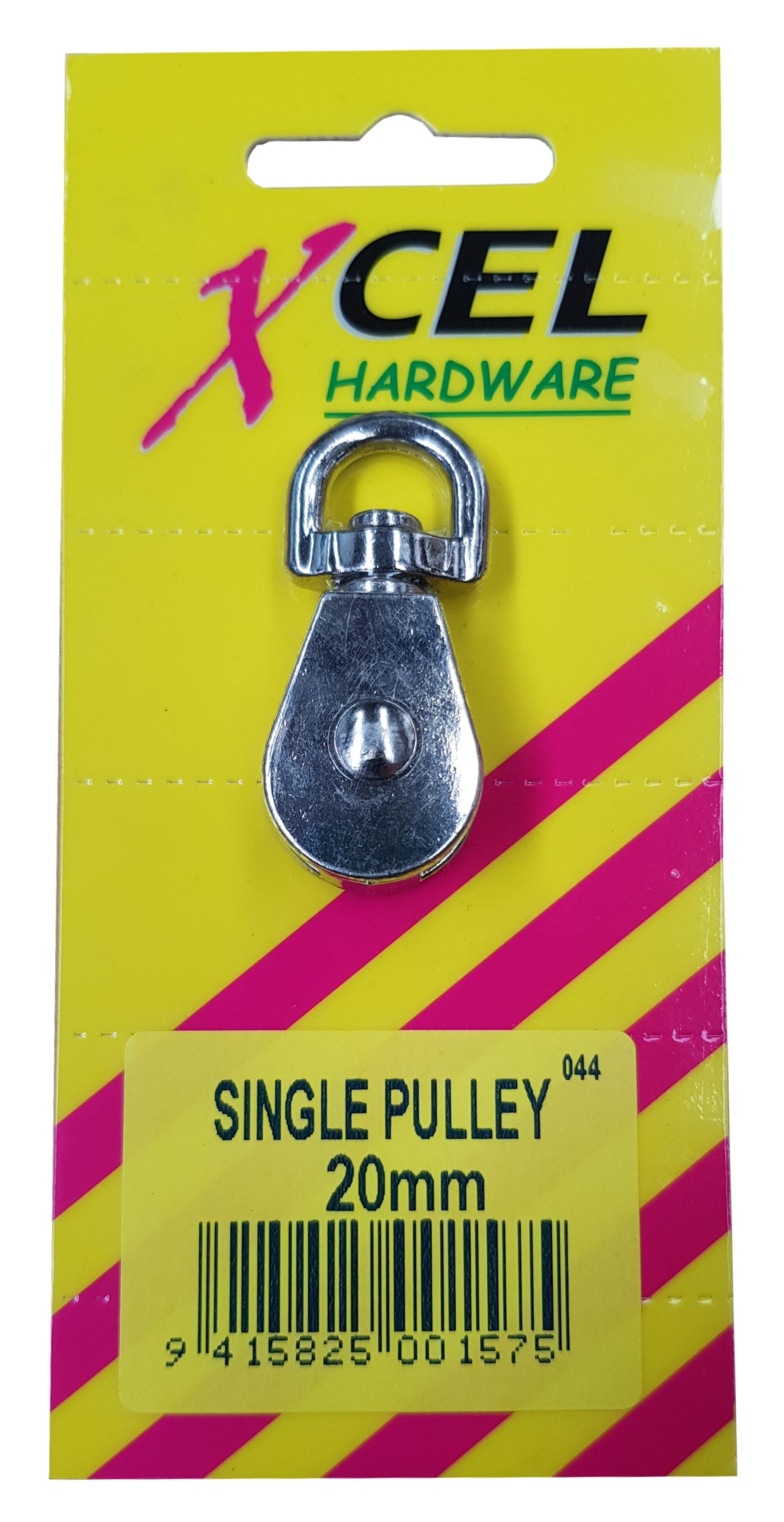 Xcel Single Awning Pulley - Galvanised 20mm Carded