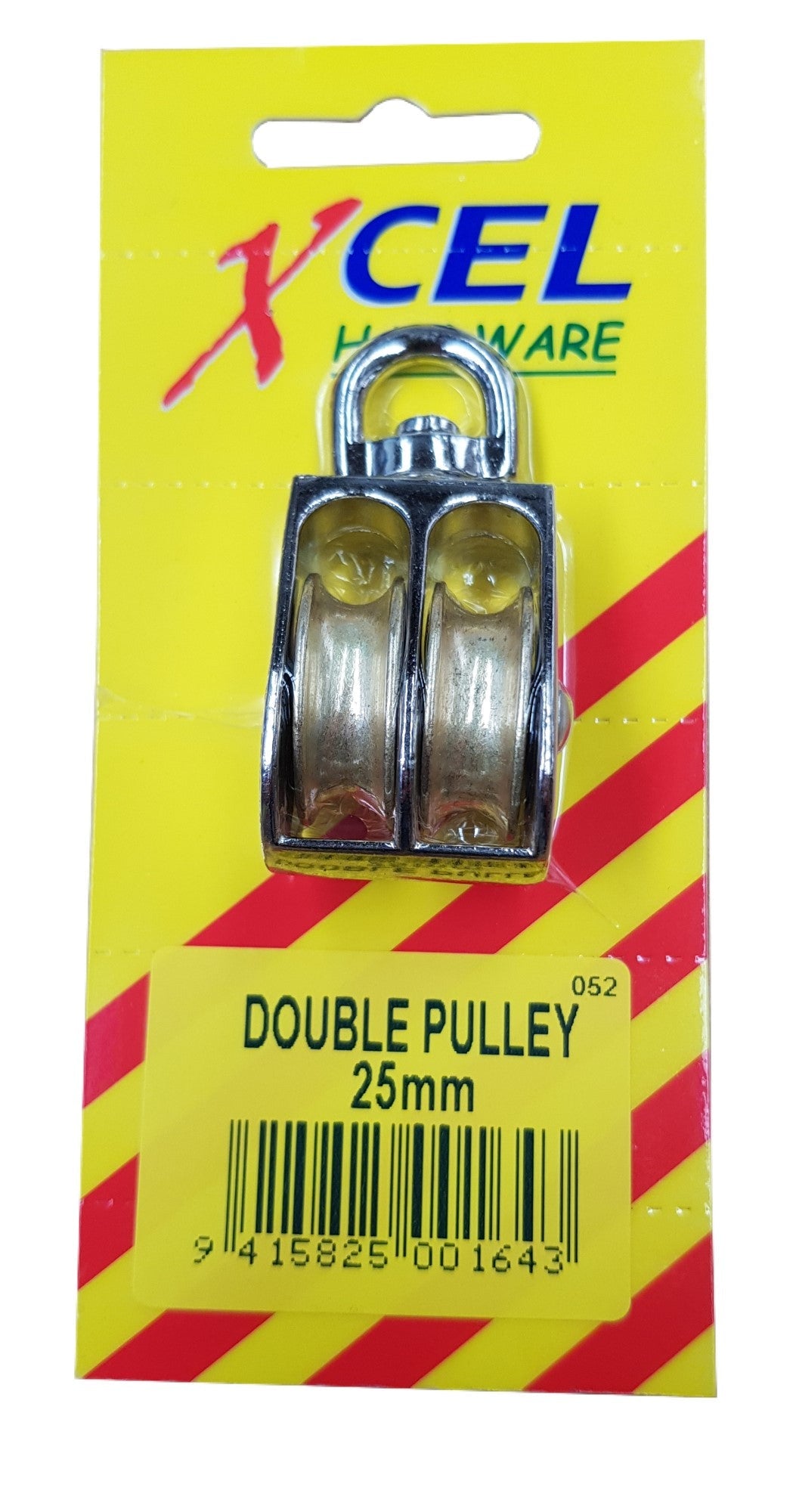 Xcel Double Awning Pulley - Galvanised 25mm Carded