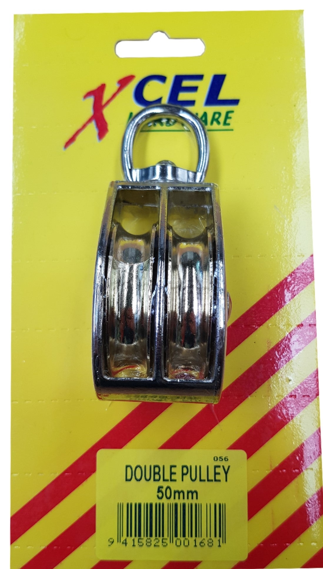 Xcel Double Awning Pulley - Galvanised 50mm Carded