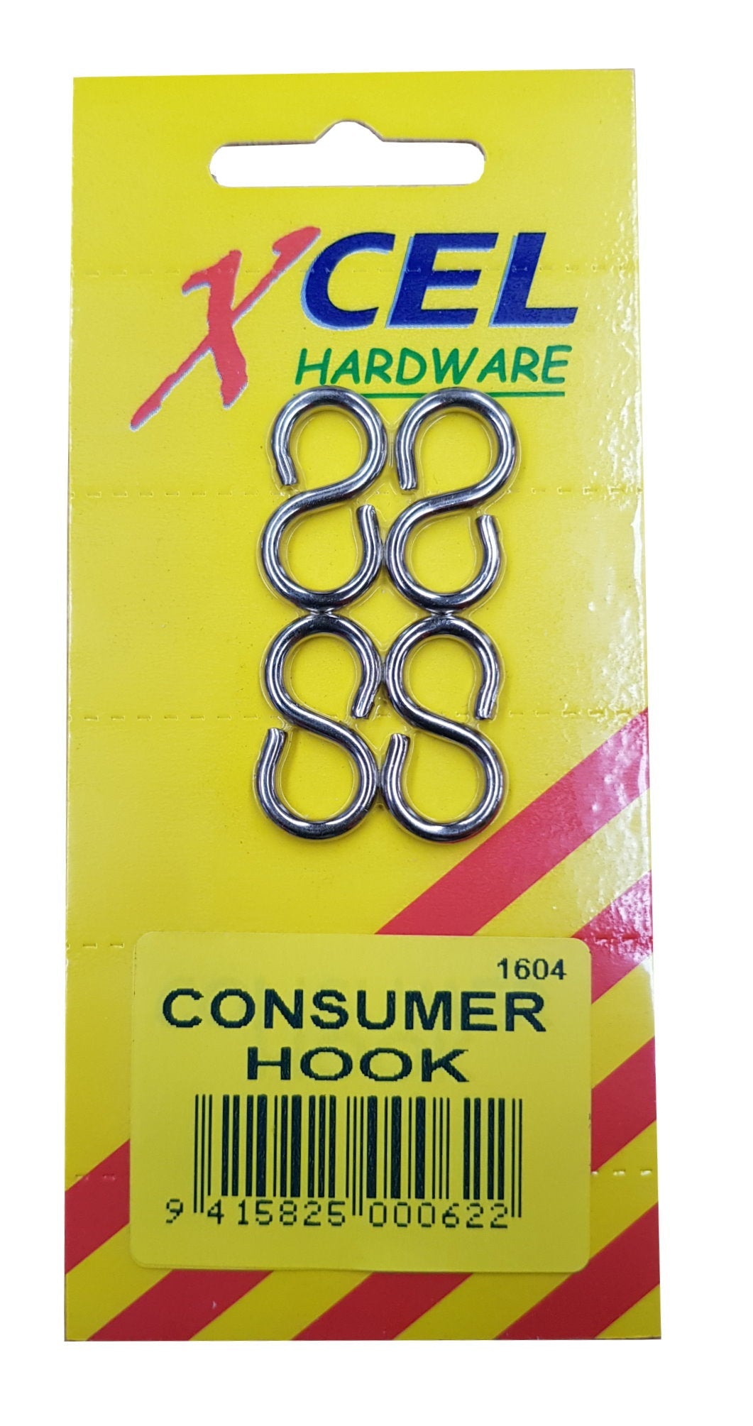 Xcel Chain Consumer S-Hooks NP 4-pce Carded