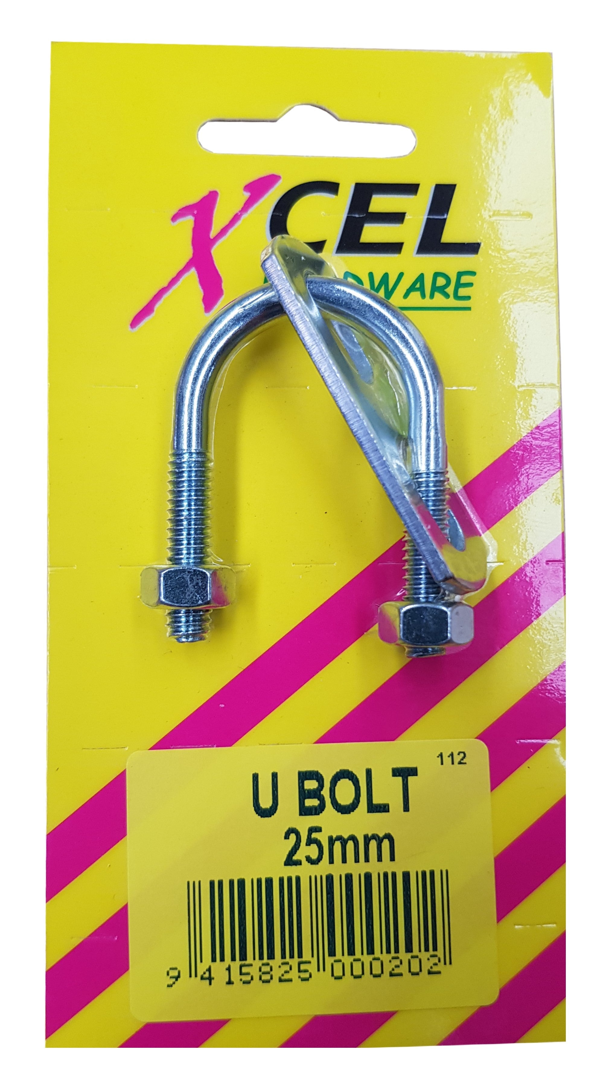 Xcel U-Bolt ZP 25mm Carded