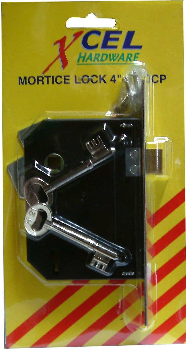 Xcel Mortice Lock CP 100mm x 75mm Carded