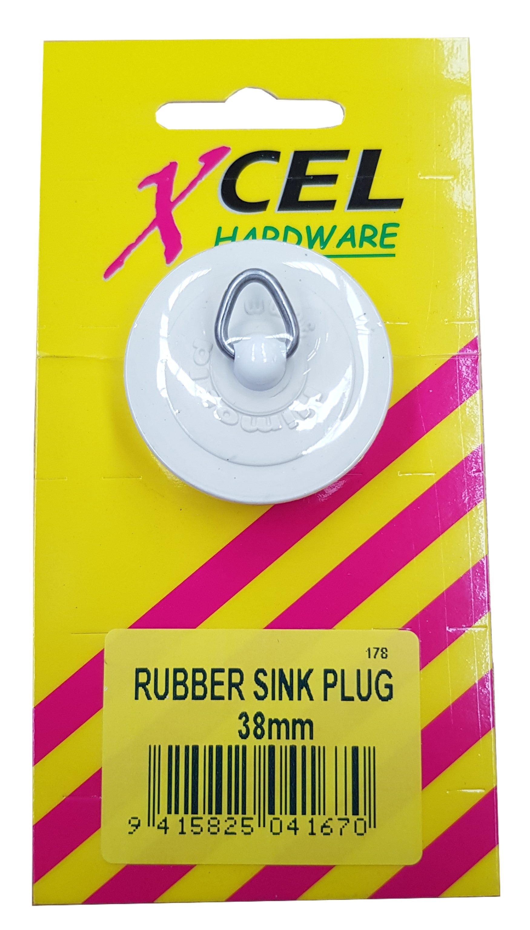 Xcel Rubber Plug 38mm Carded