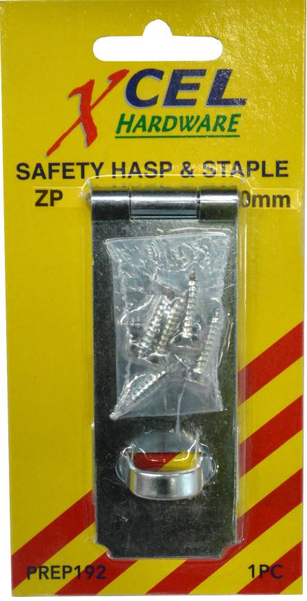 Xcel Hasp & Staple 90mm Carded