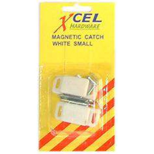 Xcel Magnetic Catches - White 2-pce Carded